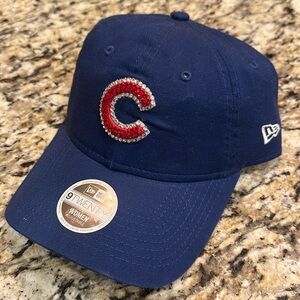 Chicago Cubs Women’s New Era Swarovski Bling Adjustable Hat Cap Brand New